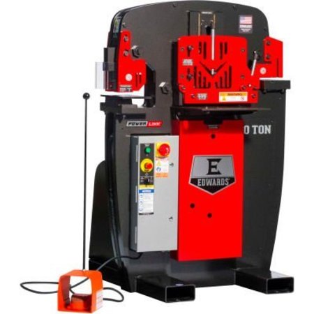 EDWARDS MFG CO. 50 Ton Ironworker - 1 Phase, 230V w/ Hydraulic Accessory Pack - Edwards IW50-1P230-AC500